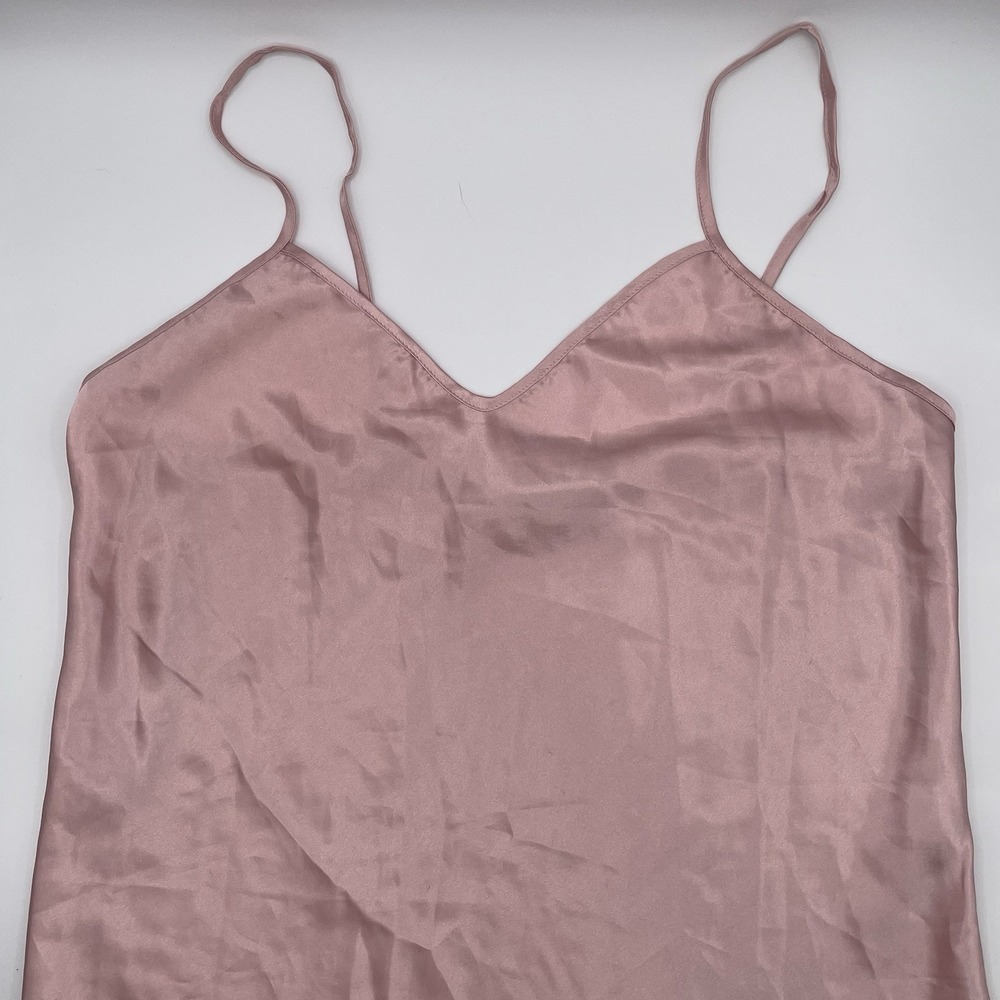 Vtg Alexandra Nicole Dusty Pink Satin Slip Dress Babydoll Nightie Sleep Medium‎